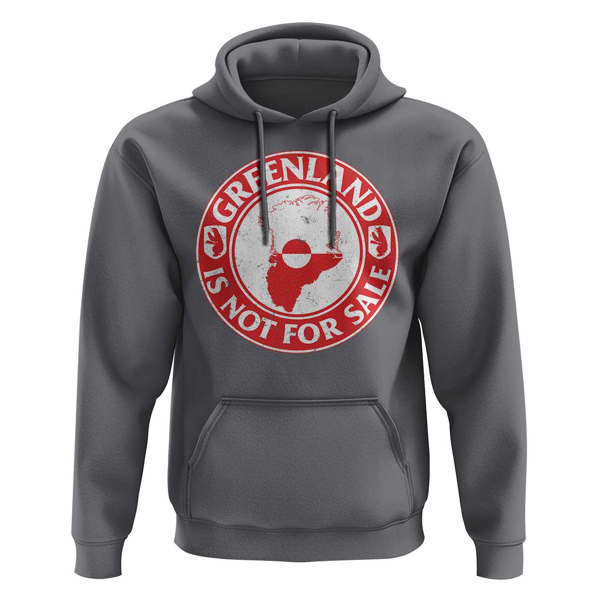 Greenland Is Not For Sale Hoodie Political Statement Arms of Greenland