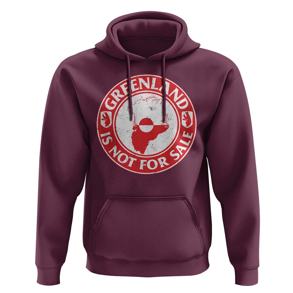 Greenland Is Not For Sale Hoodie Political Statement Arms of Greenland