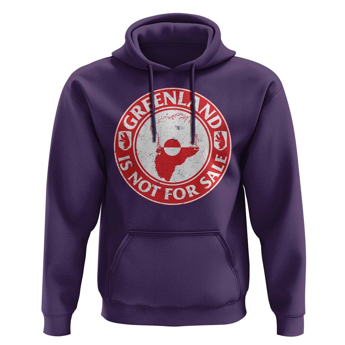 Greenland Is Not For Sale Hoodie Political Statement Arms of Greenland