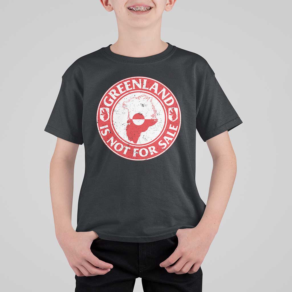 Greenland Is Not For Sale T Shirt For Kid Political Statement Arms of Greenland
