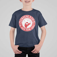 Greenland Is Not For Sale T Shirt For Kid Political Statement Arms of Greenland