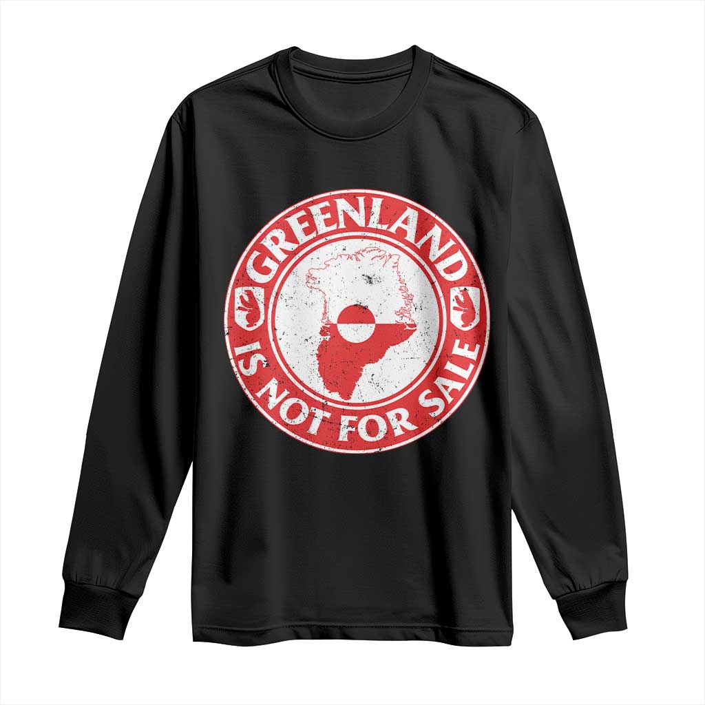 Greenland Is Not For Sale Long Sleeve Shirt Political Statement Arms of Greenland