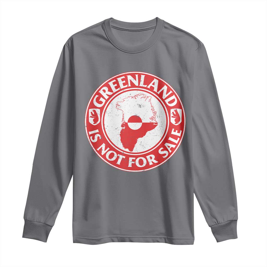 Greenland Is Not For Sale Long Sleeve Shirt Political Statement Arms of Greenland