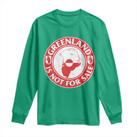 Greenland Is Not For Sale Long Sleeve Shirt Political Statement Arms of Greenland