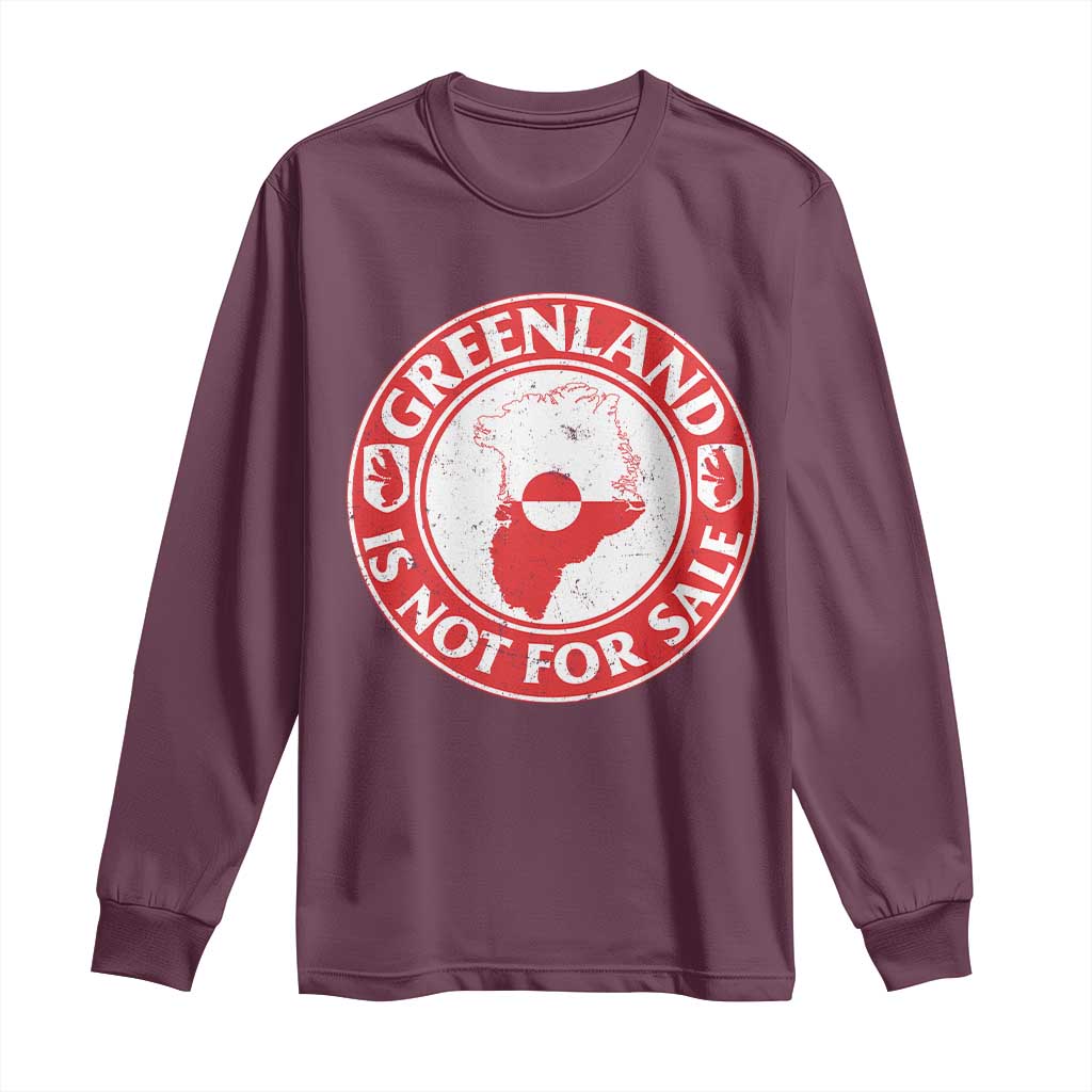 Greenland Is Not For Sale Long Sleeve Shirt Political Statement Arms of Greenland