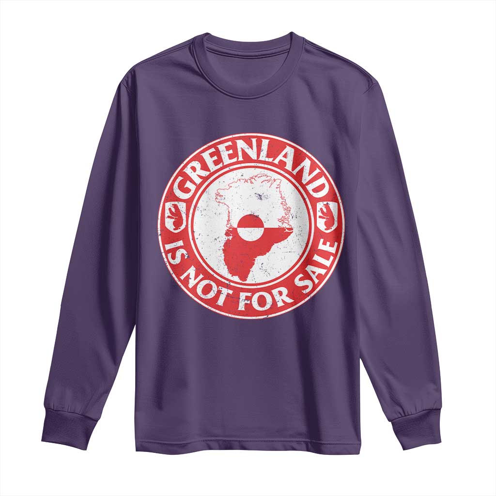 Greenland Is Not For Sale Long Sleeve Shirt Political Statement Arms of Greenland