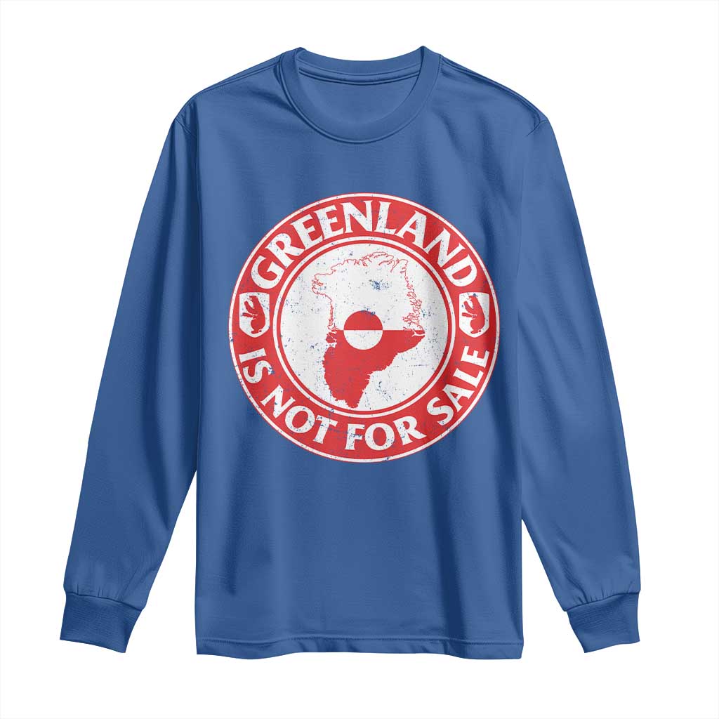 Greenland Is Not For Sale Long Sleeve Shirt Political Statement Arms of Greenland