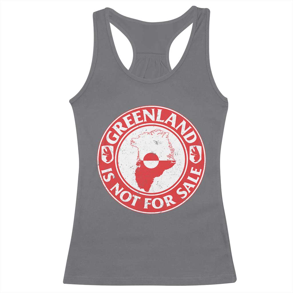 Greenland Is Not For Sale Racerback Tank Top Political Statement Arms of Greenland
