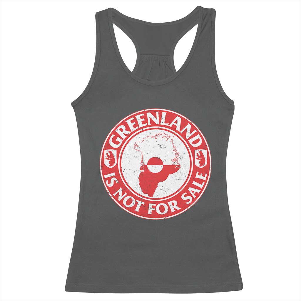 Greenland Is Not For Sale Racerback Tank Top Political Statement Arms of Greenland