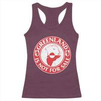 Greenland Is Not For Sale Racerback Tank Top Political Statement Arms of Greenland