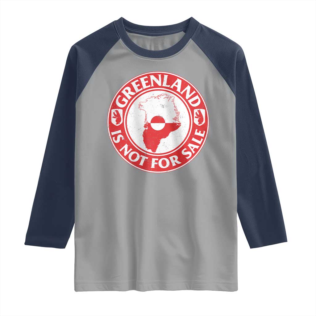 Greenland Is Not For Sale Raglan Shirt Political Statement Arms of Greenland