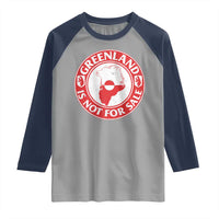 Greenland Is Not For Sale Raglan Shirt Political Statement Arms of Greenland