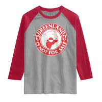 Greenland Is Not For Sale Raglan Shirt Political Statement Arms of Greenland