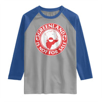 Greenland Is Not For Sale Raglan Shirt Political Statement Arms of Greenland