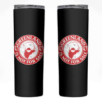 Greenland Is Not For Sale Skinny Tumbler Political Statement Arms of Greenland