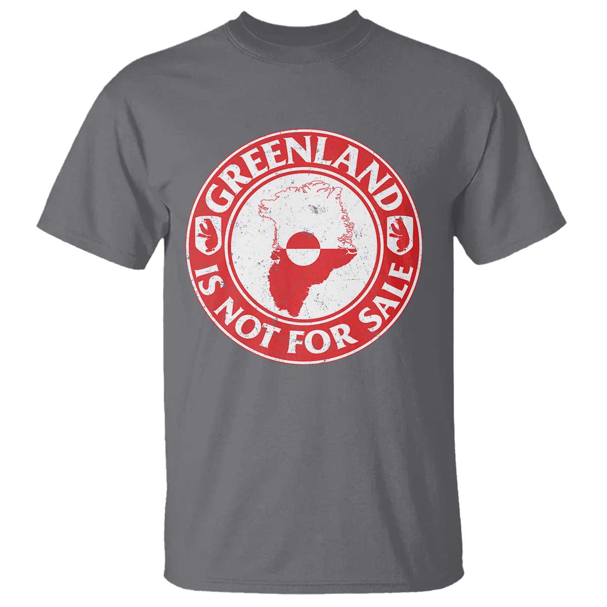 Greenland Is Not For Sale T Shirt Political Statement Arms of Greenland