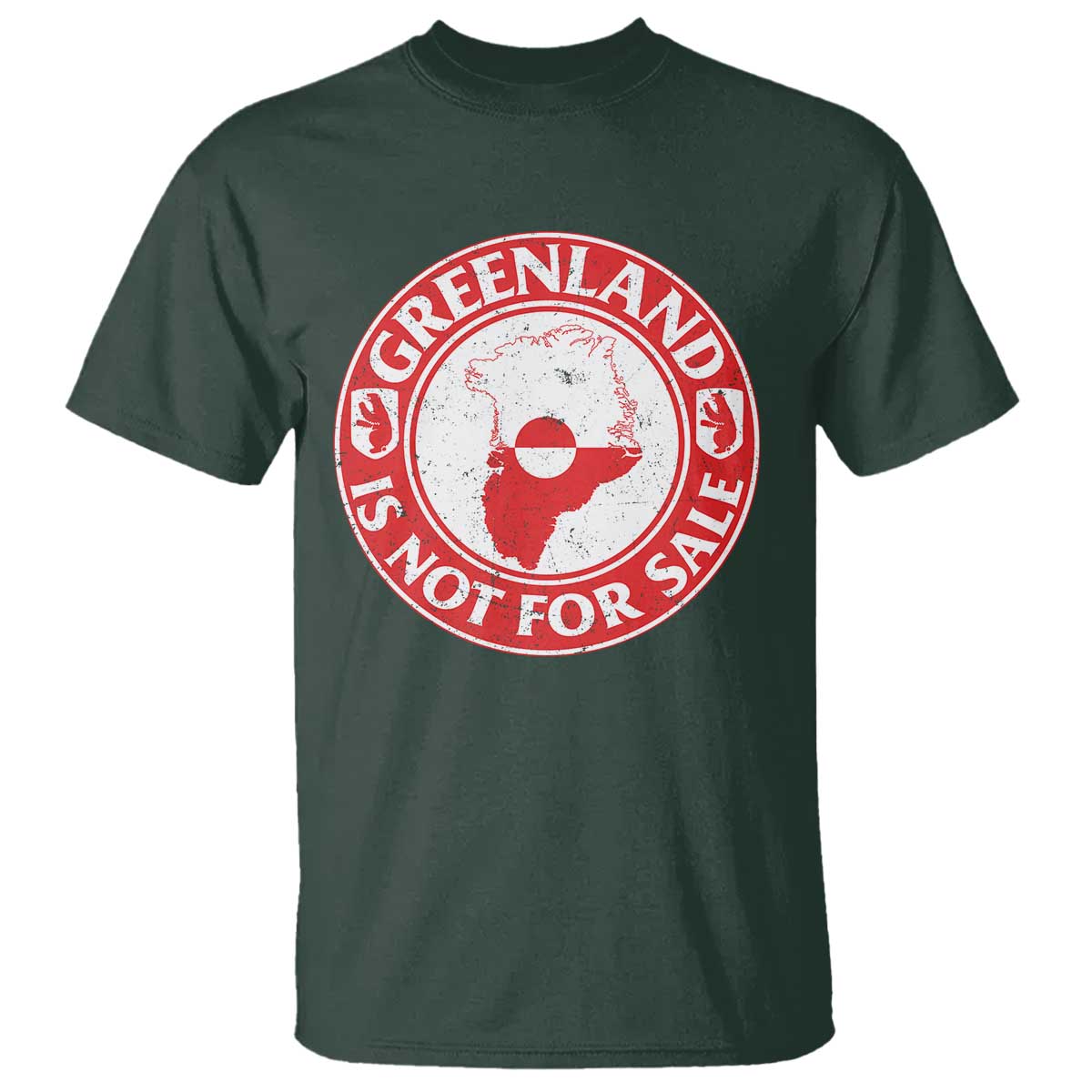 Greenland Is Not For Sale T Shirt Political Statement Arms of Greenland