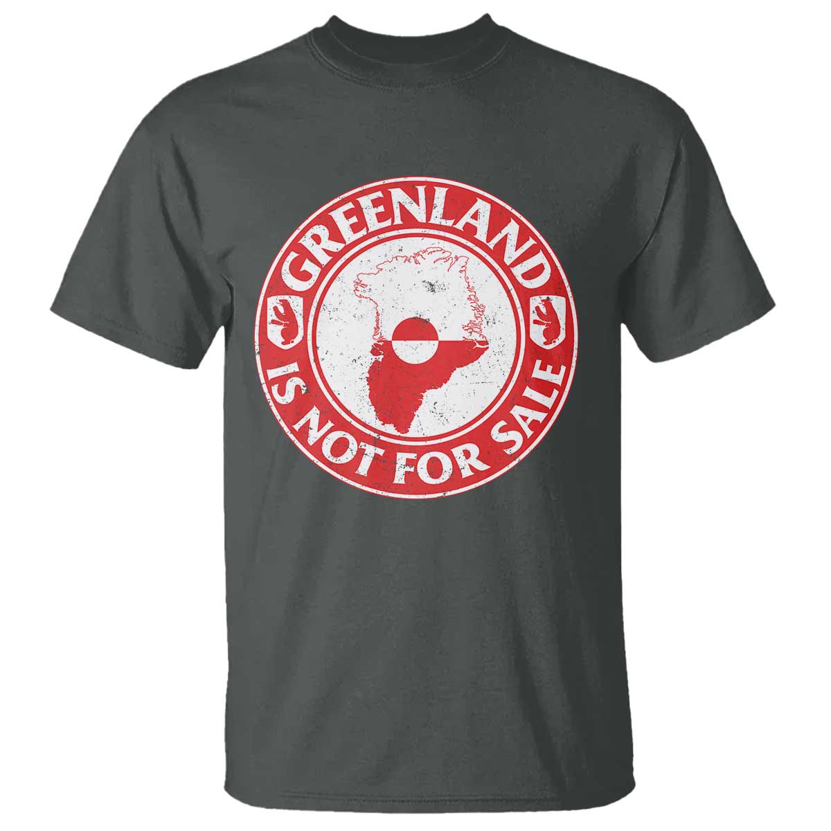 Greenland Is Not For Sale T Shirt Political Statement Arms of Greenland