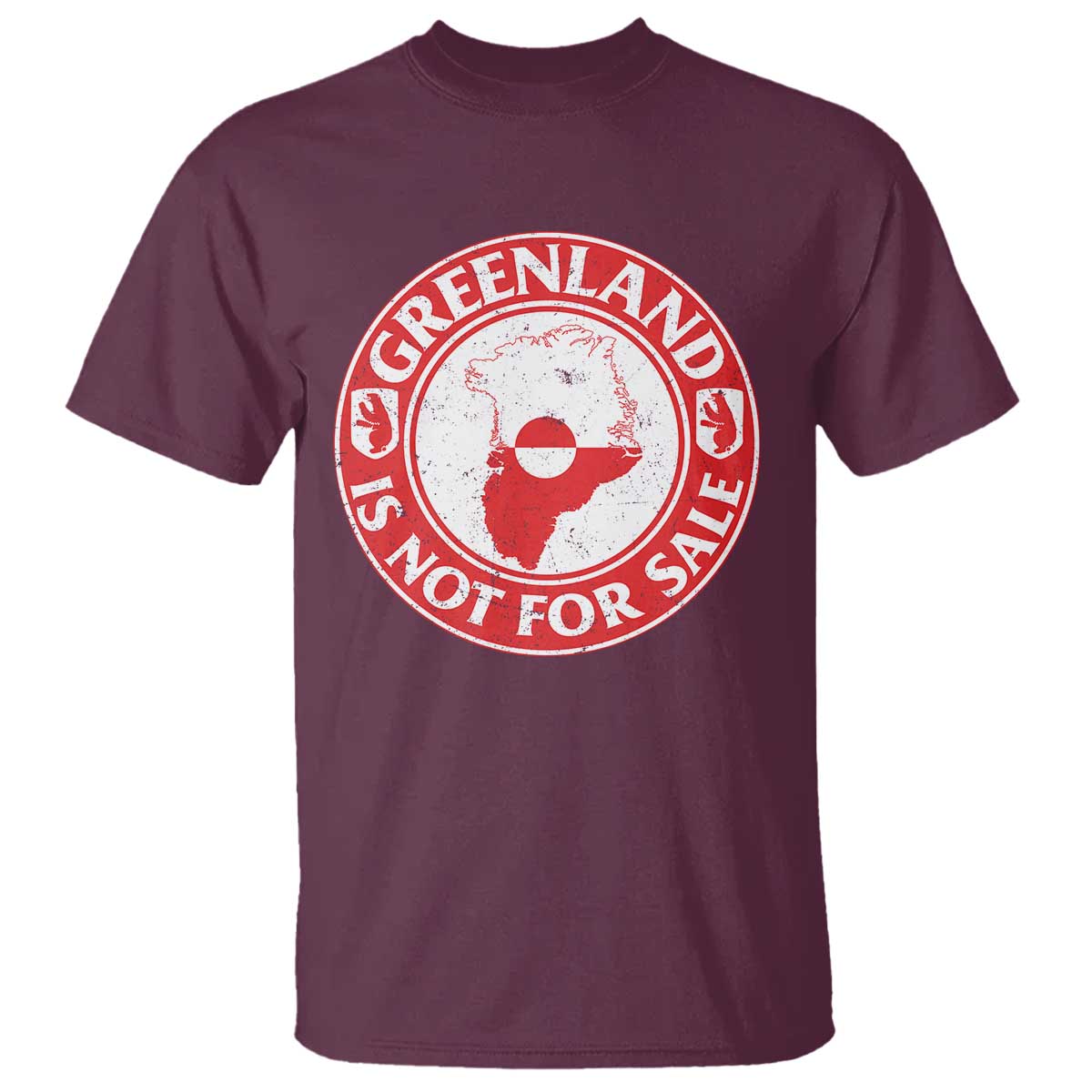 Greenland Is Not For Sale T Shirt Political Statement Arms of Greenland