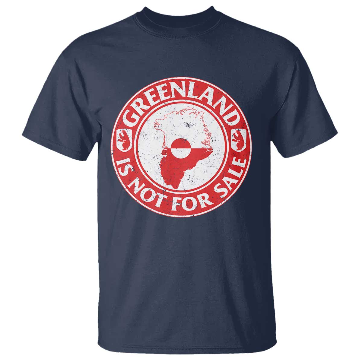 Greenland Is Not For Sale T Shirt Political Statement Arms of Greenland