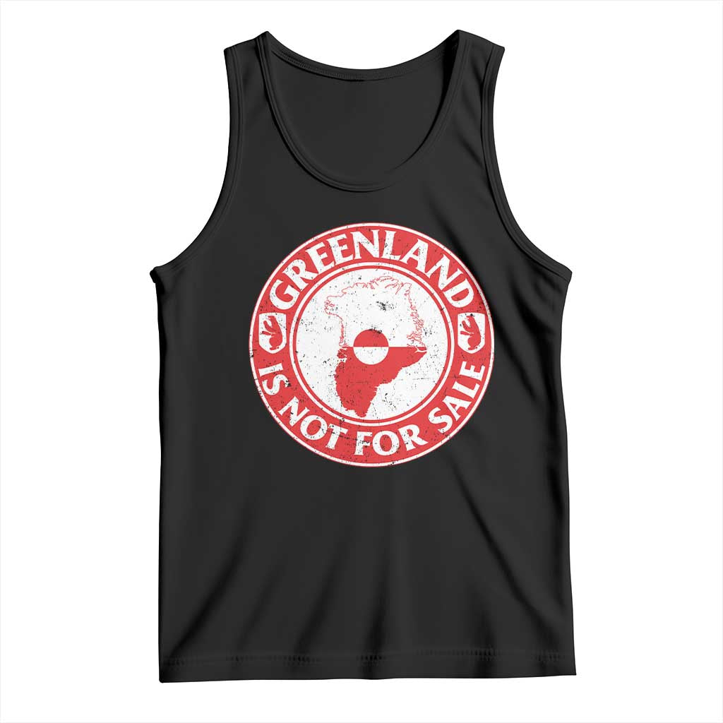 Greenland Is Not For Sale Tank Top Political Statement Arms of Greenland