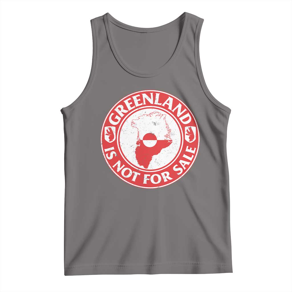 Greenland Is Not For Sale Tank Top Political Statement Arms of Greenland