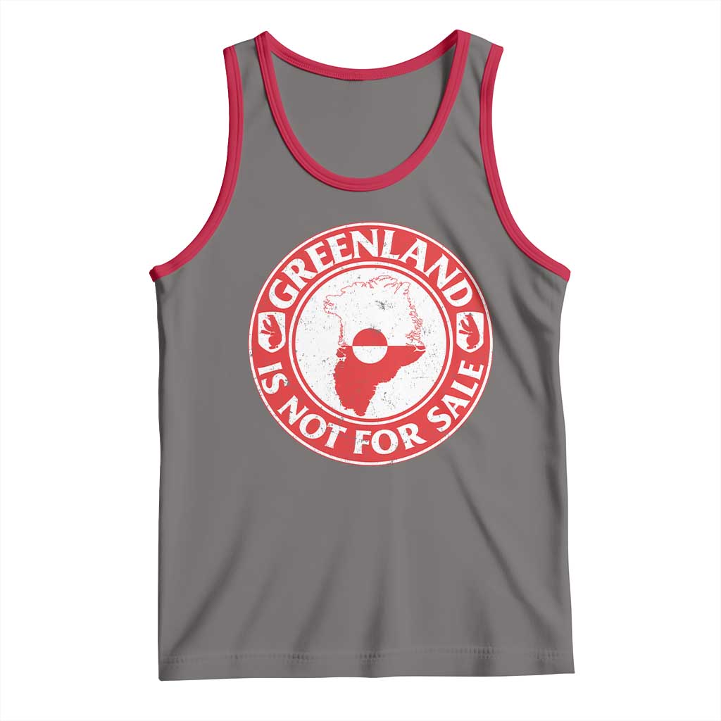 Greenland Is Not For Sale Tank Top Political Statement Arms of Greenland