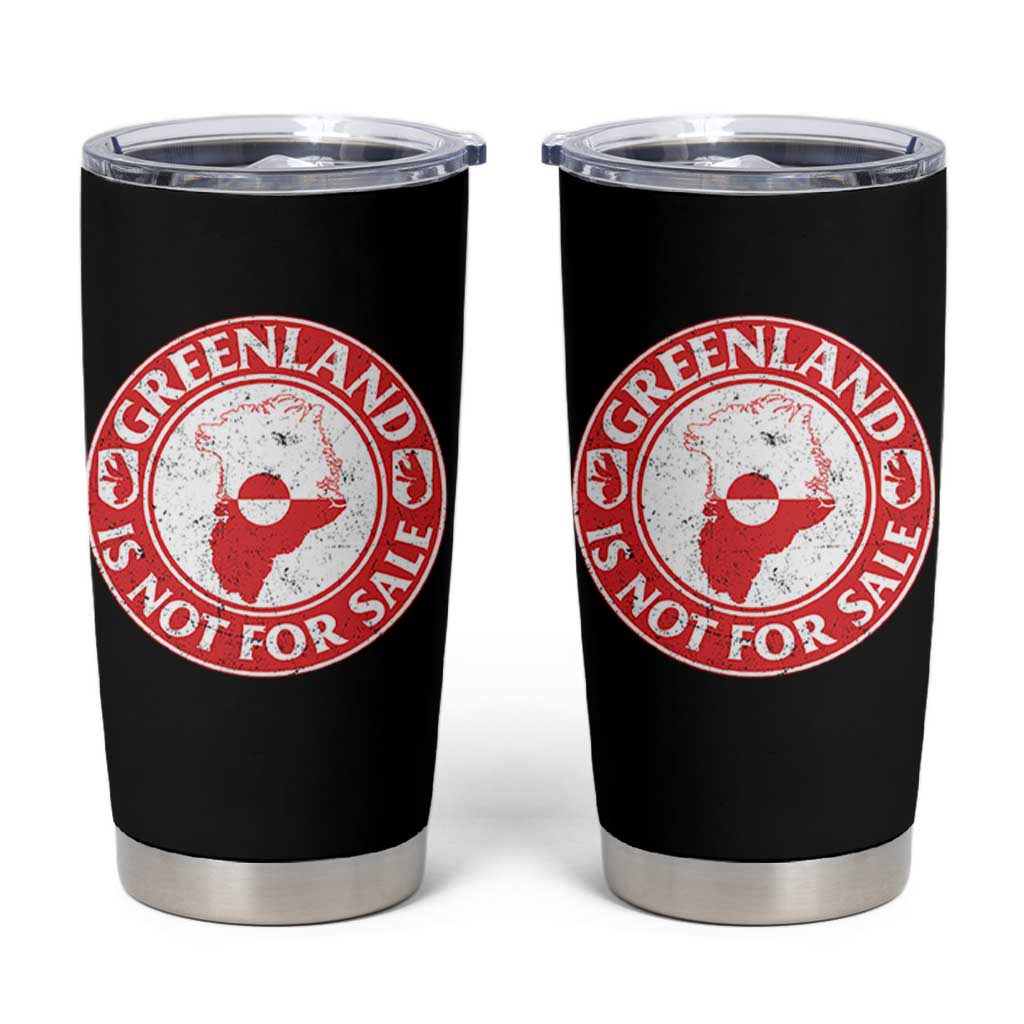 Greenland Is Not For Sale Tumbler Cup Political Statement Arms of Greenland