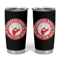 Greenland Is Not For Sale Tumbler Cup Political Statement Arms of Greenland