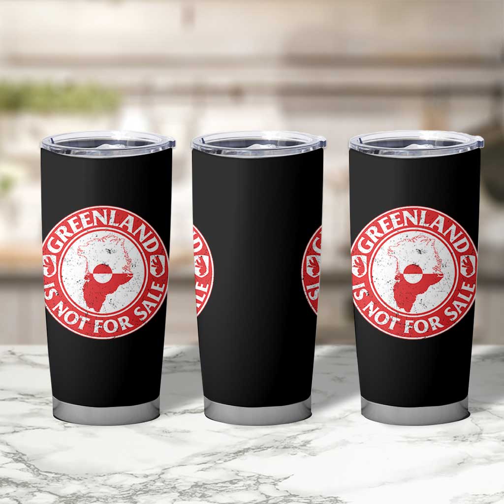 Greenland Is Not For Sale Tumbler Cup Political Statement Arms of Greenland