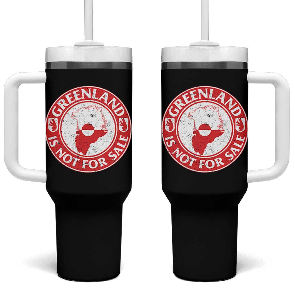 Greenland Is Not For Sale Tumbler With Handle Political Statement Arms of Greenland