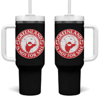 Greenland Is Not For Sale Tumbler With Handle Political Statement Arms of Greenland