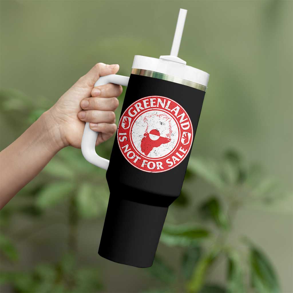Greenland Is Not For Sale Tumbler With Handle Political Statement Arms of Greenland