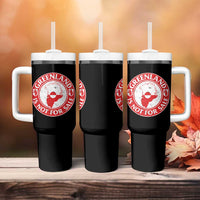 Greenland Is Not For Sale Tumbler With Handle Political Statement Arms of Greenland