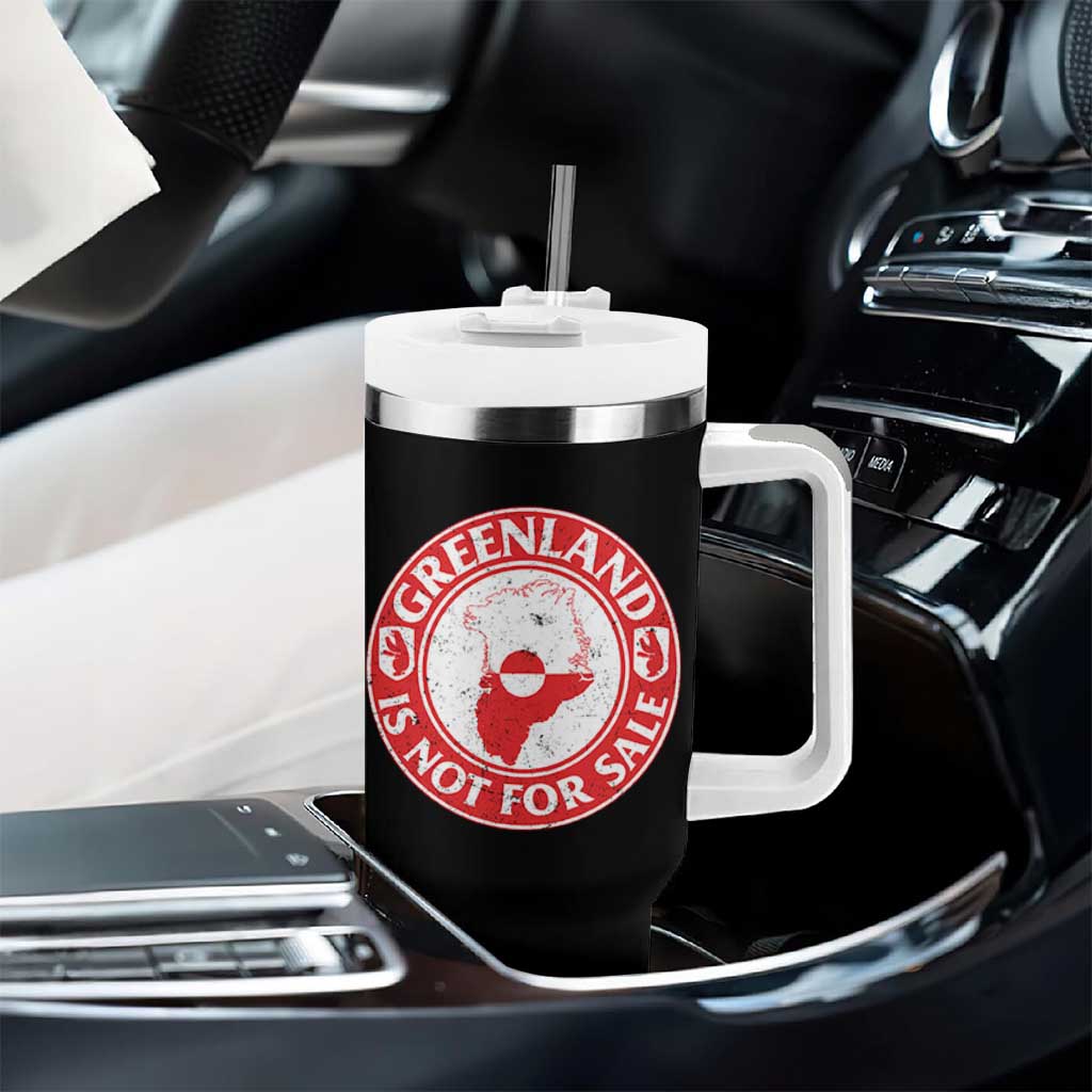 Greenland Is Not For Sale Tumbler With Handle Political Statement Arms of Greenland