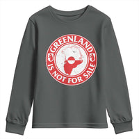 Greenland Is Not For Sale Youth Sweatshirt Political Statement Arms of Greenland