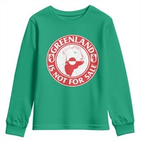 Greenland Is Not For Sale Youth Sweatshirt Political Statement Arms of Greenland