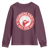 Greenland Is Not For Sale Youth Sweatshirt Political Statement Arms of Greenland