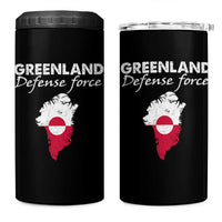 Greenland Defense Force 4 in 1 Can Cooler Tumbler Political Statement Greenland Policy