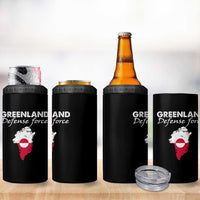 Greenland Defense Force 4 in 1 Can Cooler Tumbler Political Statement Greenland Policy