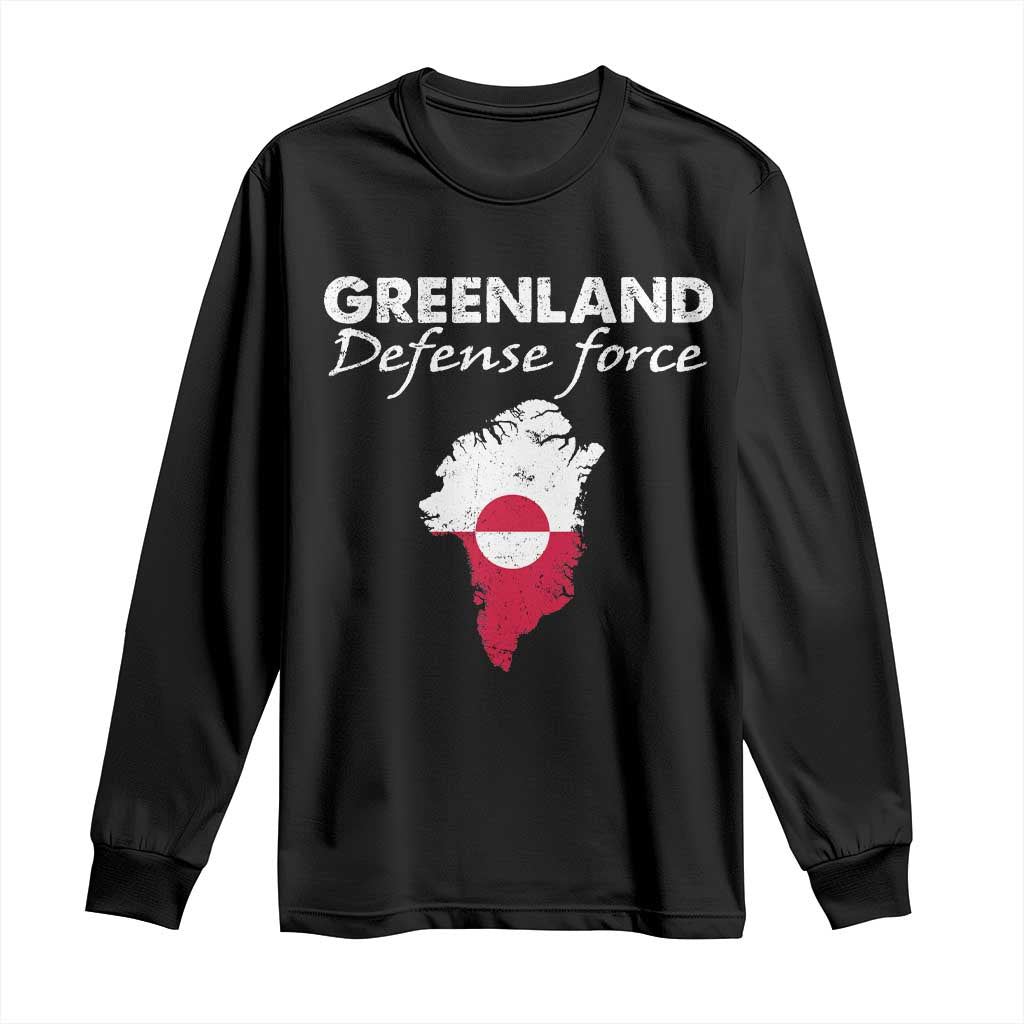 Greenland Defense Force Long Sleeve Shirt Political Statement Greenland Policy