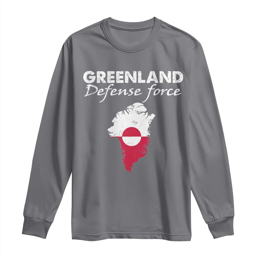 Greenland Defense Force Long Sleeve Shirt Political Statement Greenland Policy
