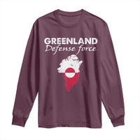Greenland Defense Force Long Sleeve Shirt Political Statement Greenland Policy