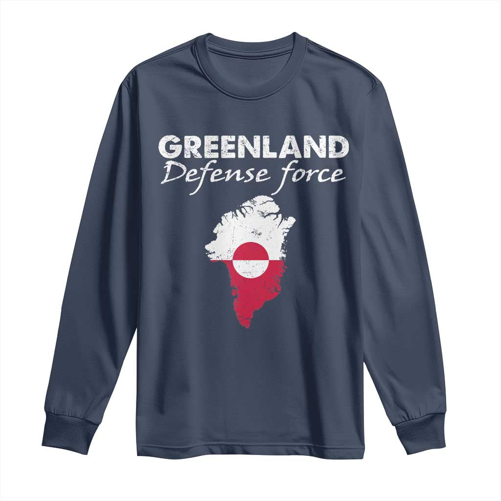 Greenland Defense Force Long Sleeve Shirt Political Statement Greenland Policy