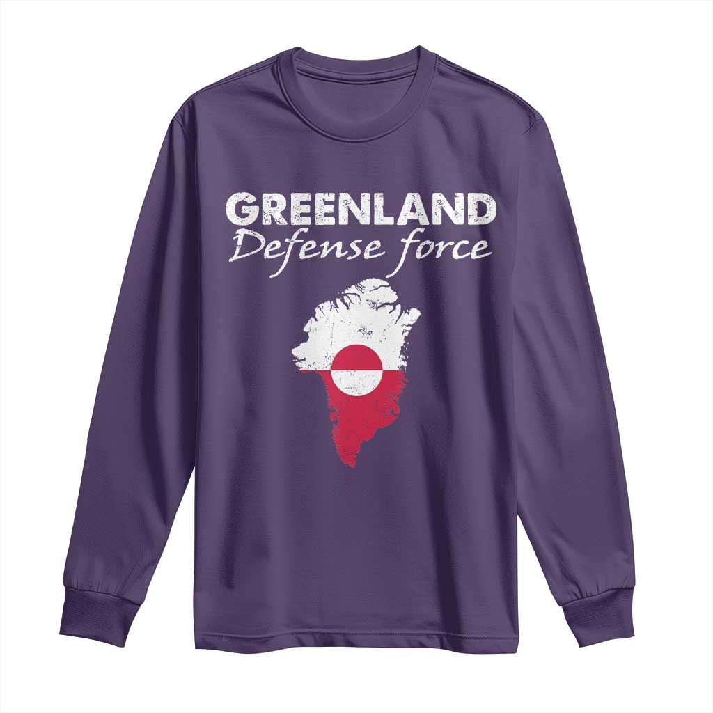 Greenland Defense Force Long Sleeve Shirt Political Statement Greenland Policy