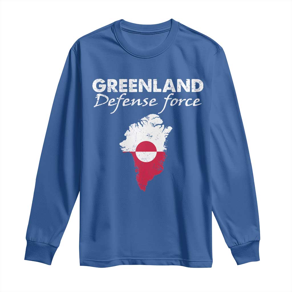 Greenland Defense Force Long Sleeve Shirt Political Statement Greenland Policy