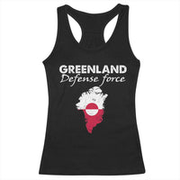 Greenland Defense Force Racerback Tank Top Political Statement Greenland Policy