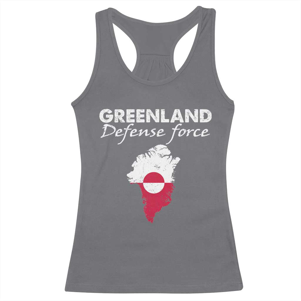 Greenland Defense Force Racerback Tank Top Political Statement Greenland Policy