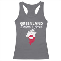 Greenland Defense Force Racerback Tank Top Political Statement Greenland Policy