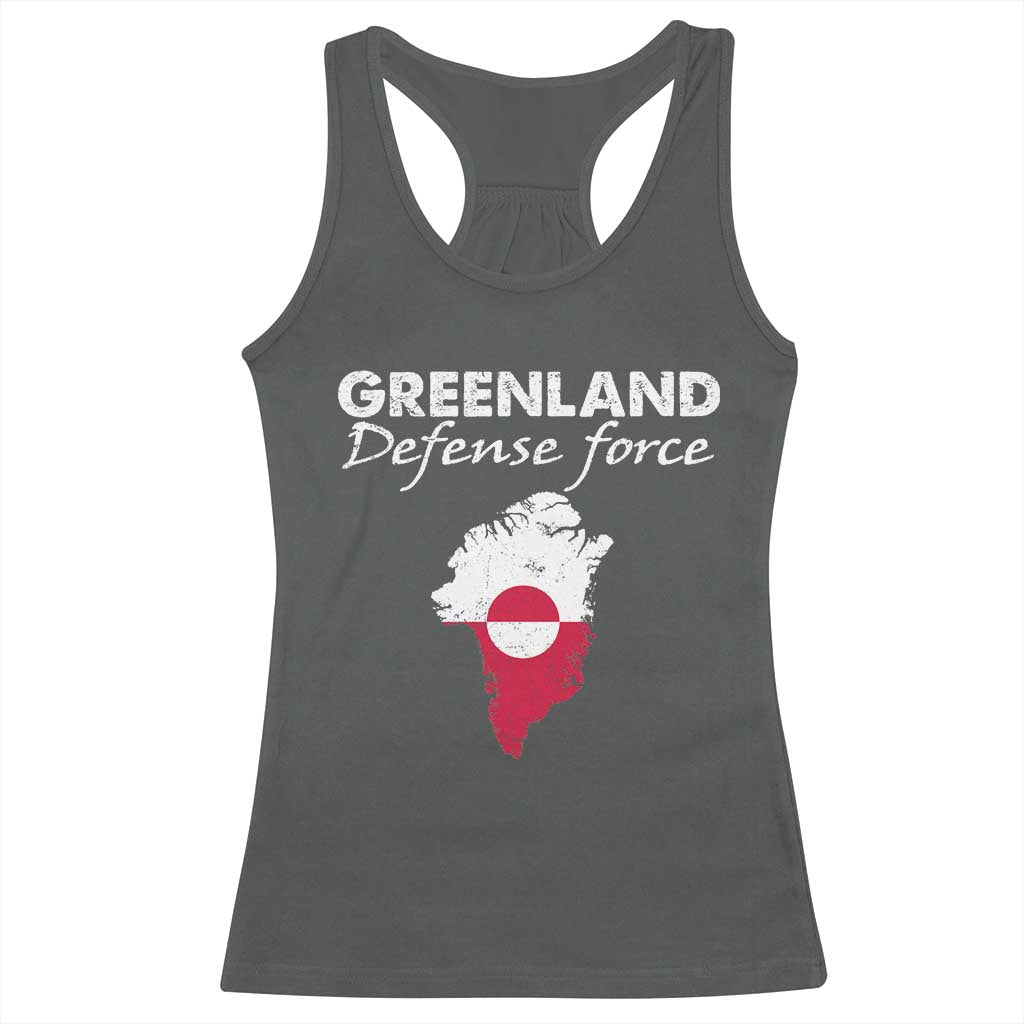 Greenland Defense Force Racerback Tank Top Political Statement Greenland Policy